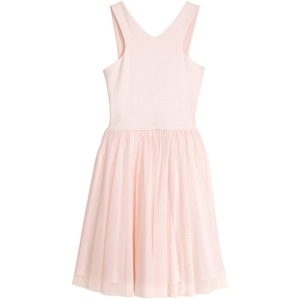 New H&M Ballerina Pink Tulle Tutu Sleeveless Fit-and-Flare Cocktail Dress | XS